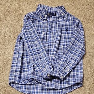 U.S. Polo Assn. Men's Blue Plaid Button-Down Shirt